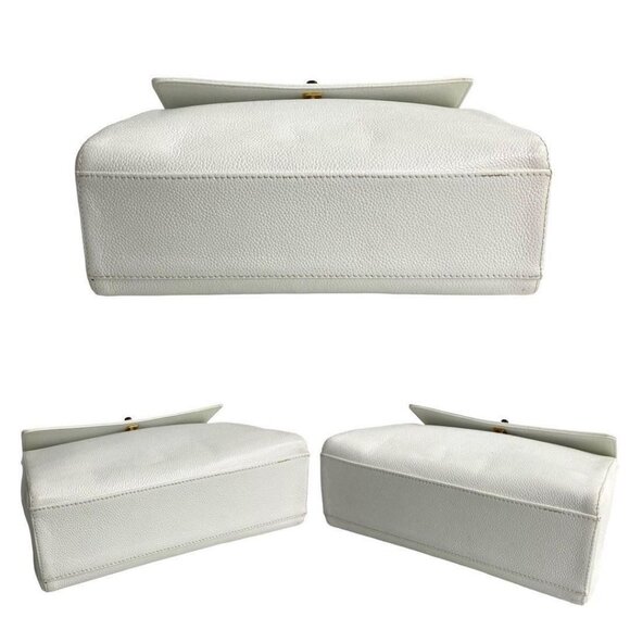 Authentic CHANEL Vintage Kelly Caviar Leather Top Handle Flap Bag Wood Handle - Picture 8 of 14